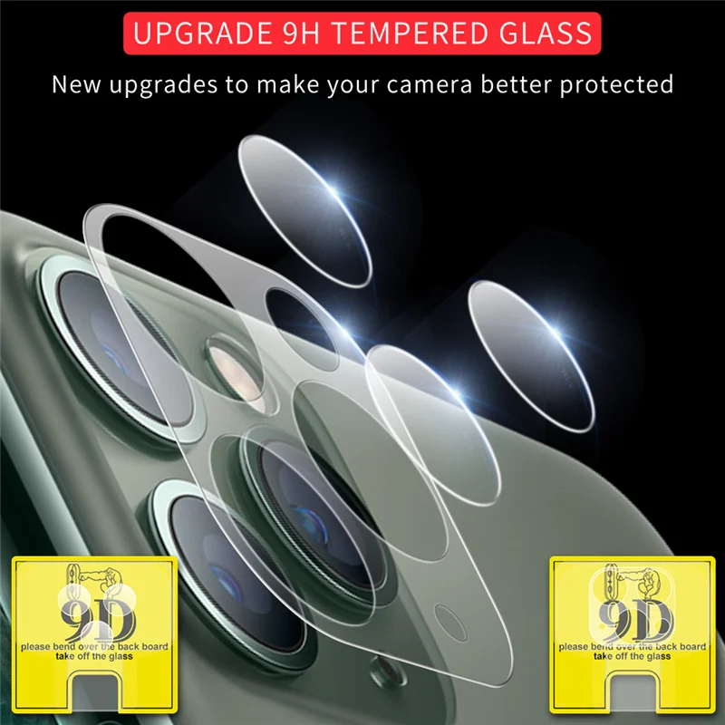 9D Camera Protection Tempered Glass Ultra Thin Glass Full Camera lens Protective Film For iPhone 11 For iPhone 11 Pro Pro Max