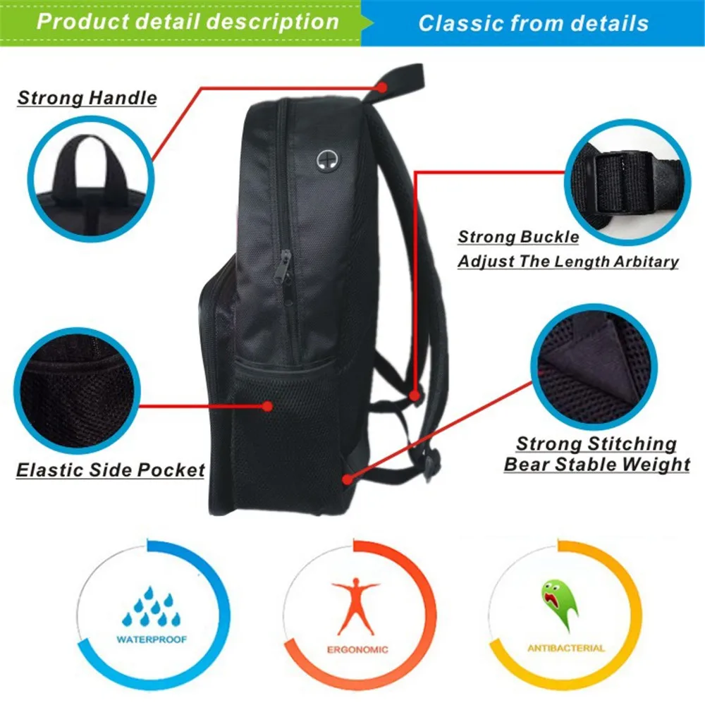 19 Inch Customize Your Logo Image School Backpack for Girls Boys Orthopedic Schoolbag Backpacks Children Book Bag