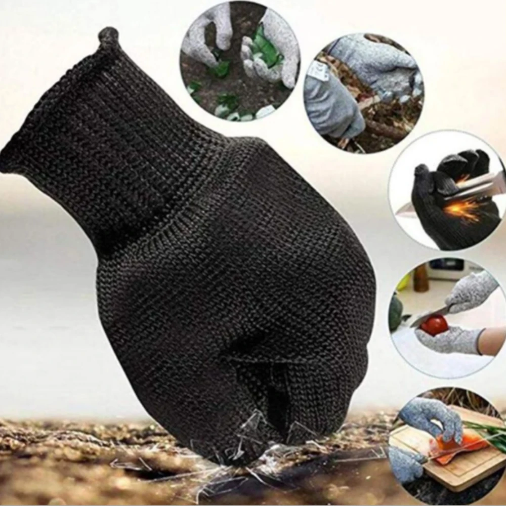 Cut Resistant Gloves Steel Wire Gloves Safety Anti Cutting Wear Resistant Kitchen Working Gloves Garden Safe Gloves