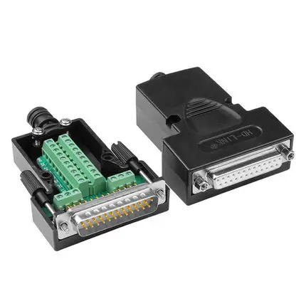 DB25 Connector 25Pin D-sub Male/Female Signals Terminals Connector Hole PCB Adapter Board