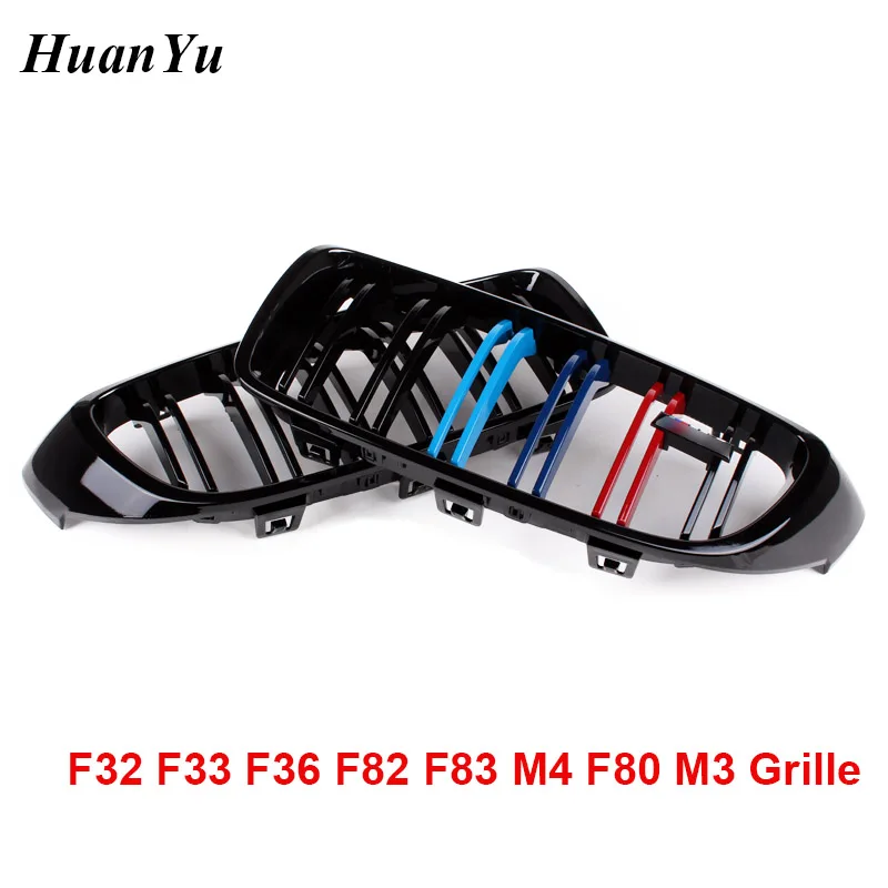 Carbon Fiber F32 Kidney Grille F33 F36 F80 M3 F82 M3 F83 M4 ABS Front Bumper Racing Grill for BMW 4 Series 428i 440i 435i 2014+