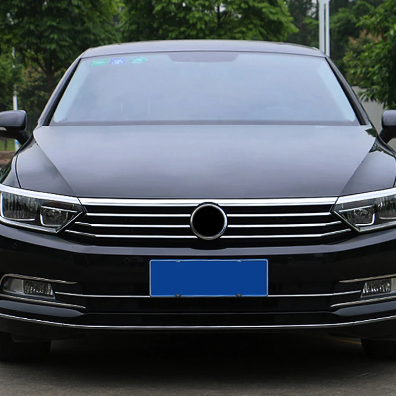 

For VW Volkswagen Passat B8 2015-2022 Front Hood Bonnet Grille Lip Molding Decorative Cover Trim Car Styling