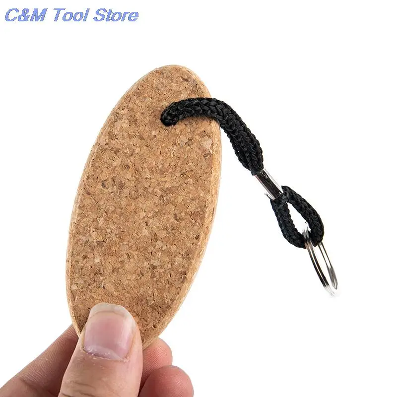 1Pc 41 * 90 * 15mm Softwood Ball Key Chain Floating Buoy Key Chain Holder For Water Sports Beach Tourism Fishing Submarine