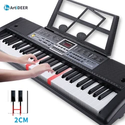 Teclado Piano Profissional, 61 Teclas, Instrumentos Musicais, Controlador Midi Eletrônico, Sintetizador Digital Infantil, Organizadores