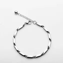 Hot Sale Stainless Steel Melon Seed Chain Bracelet Fashion Jewelry Best Gift for Men and Women Length 18 + 5CM drop shipping