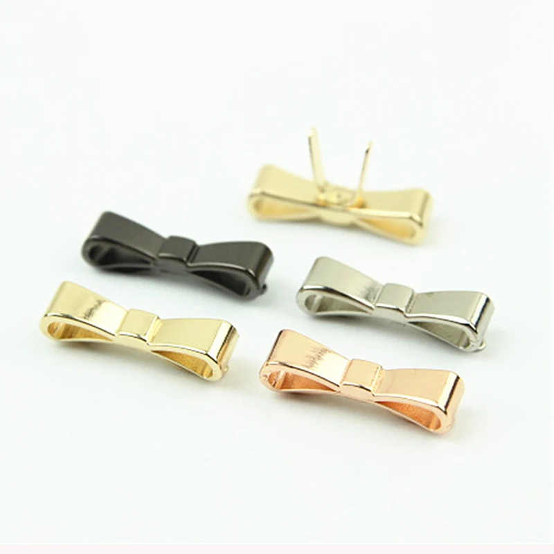 2pcs Metal Bowknot Buckle Fashion Decoration Shoes Clasp for DIY Handbag Bag Garments Hardware Closure Bag Parts Accessories