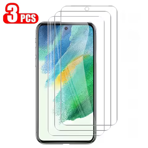 3Pcs Protective Glass For Samsung Galaxy S21 FE S20 FE S24 Plus Tempered Film For Samsung S25 A42 A52 A32 A22 Screen Protector