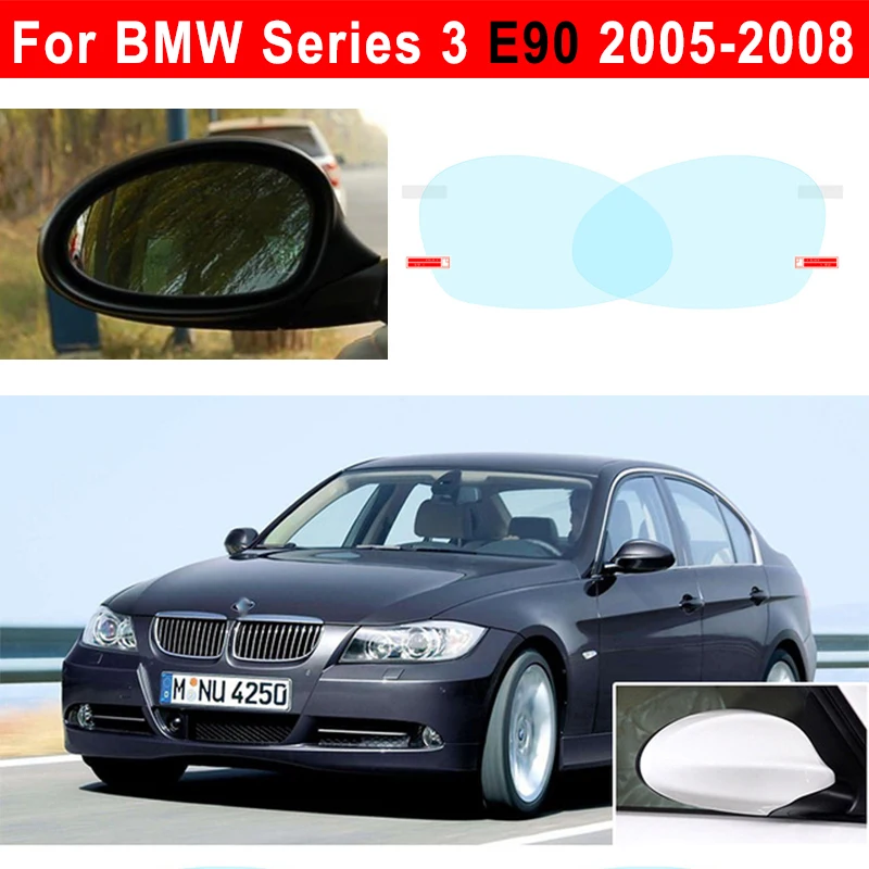 Espejo antiniebla para ventana de coche, pegatina de película transparente para BMW Serie 3, F30, E90, G20, 320d, 325i, 328i, 330i, 318i, espejo