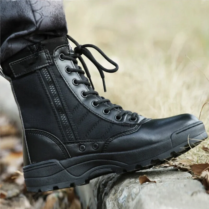 Fashion Men Boots Winter Outdoor Leather  Boots Breathable  Boots Plus Size Desert Boots Men Hiking Shoes385