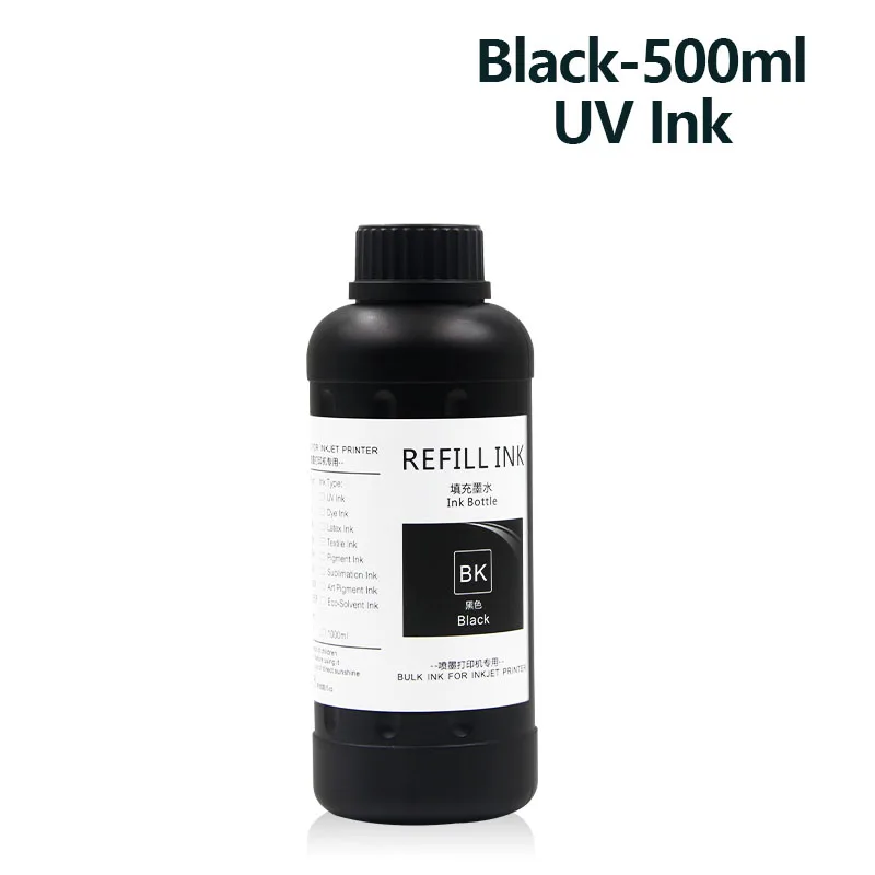 Imagem -03 - Tinta uv Universal para Impressora Led de 500ml Cores Conjunto para Dx6 Dx7 Dx9 Epson 1390 1410 L800 L1800 Xp600 Tx800