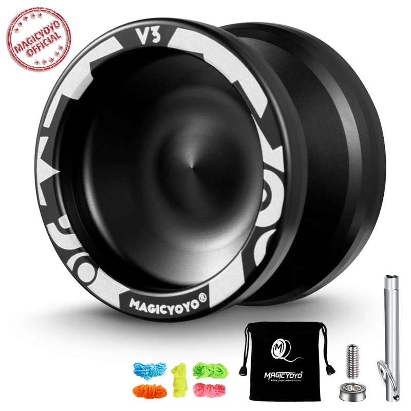 MAGICYOYO V3 Professional YoYo Metal Responsive Yo Yo for Kids Beginner Replacement Unresponsive Yoyo Bearing for Advanced Toys