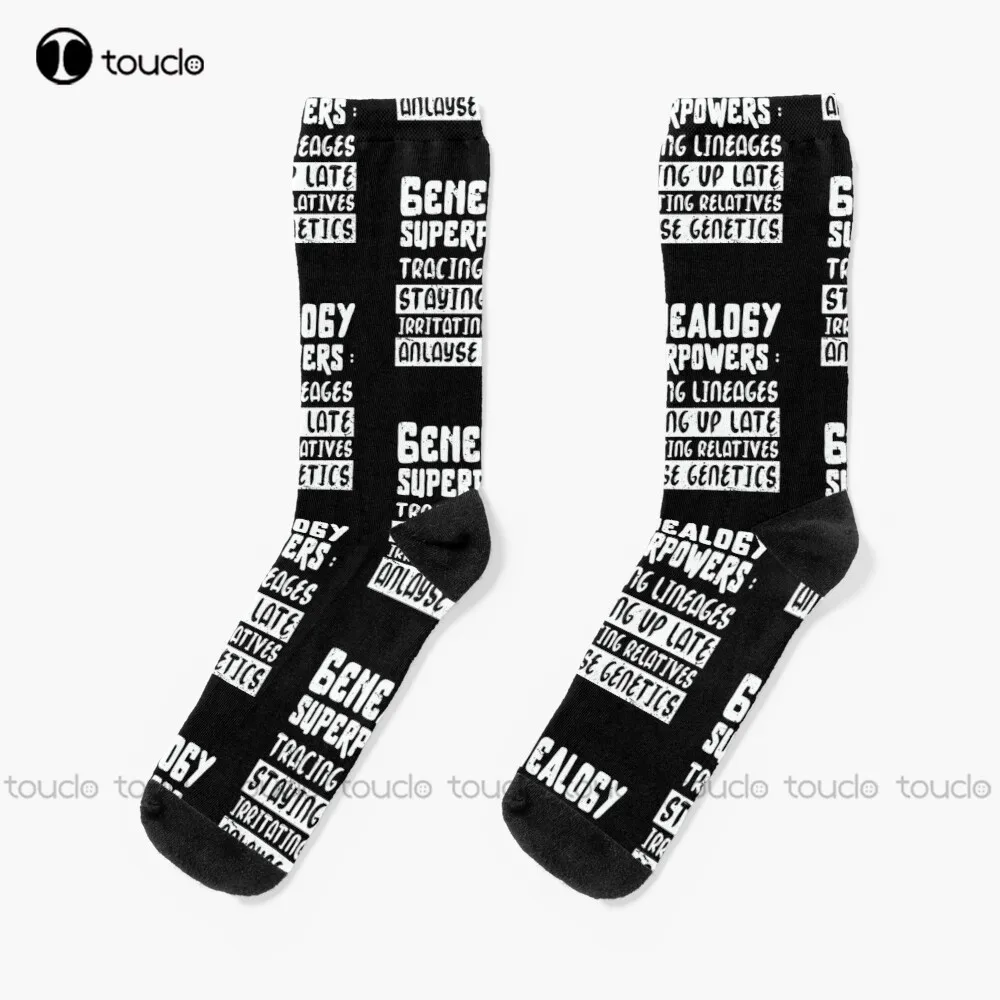 Genealogy Superpowers Design Genealogy Lover Gift Family Genealogist Funny Genealogist Ancestry Genealogy Present Socks