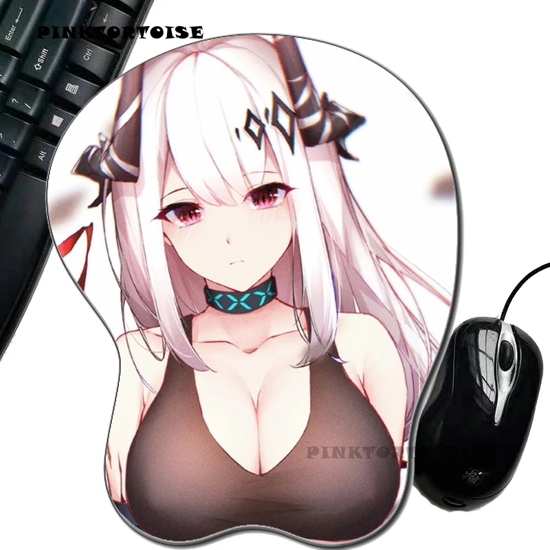 PINKTORTOISE anime arknights mudrock Silicon 3D chest Mouse Pad Ergonomic Mouse Pad Gaming Mouse Pad