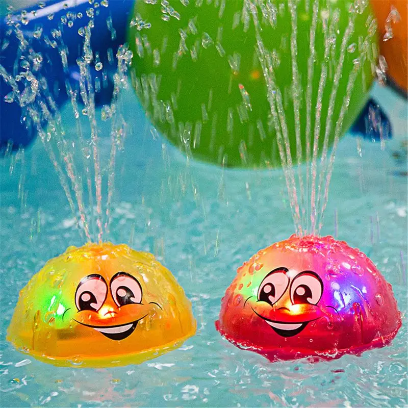 Bath Toys Spray Water Light Music Rotate Ball Kid Toys for Baby Toddler Bathroom Summer Play Water