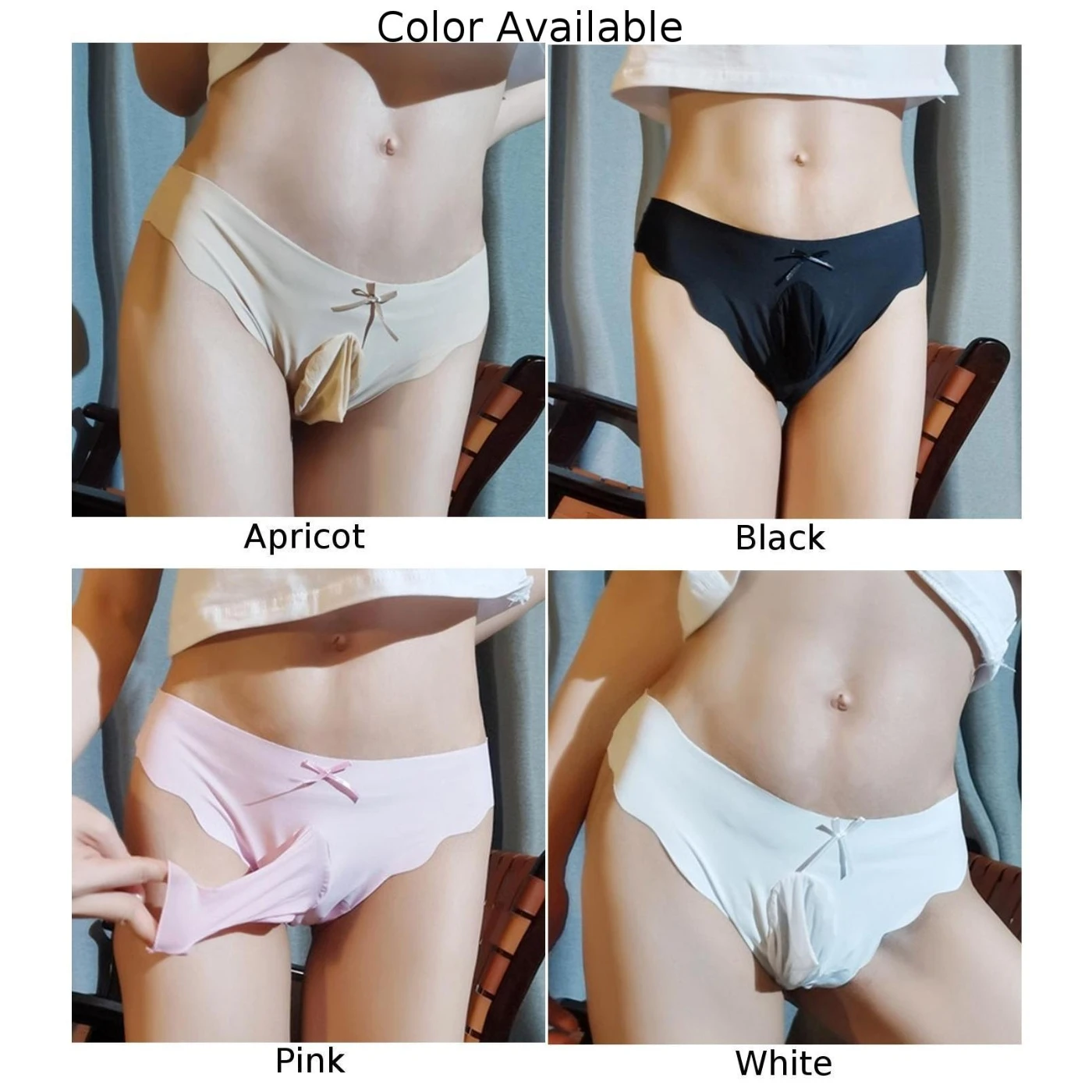 Men\'s Panties Sissy Calcinha Lingerie Sexy Thong Ice Silk Pouch Underpants Comfortable Briefs Knickers Shorts Seamless Underwear