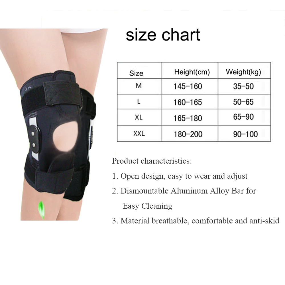 Adjustable Breathable Knee Brace Orthopedic Stabilizer Knee pads Support Guard with Inner Flexible Hinge Sports Knee Pads