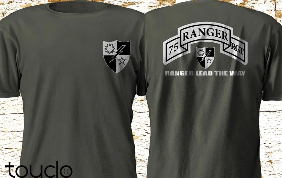 New 75th Ranger Regiment Army Rangers US Army Military Special Force S-3XL Fashion Solid Color Men T Shirt Tees