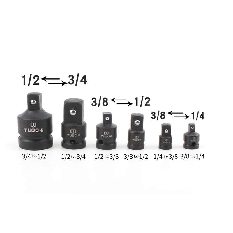 1/4 "3/8" 1/2 "3/4" 1 "adattatore per presa di impatto CR-MO convertitore adattatore riduttore Set di adattatori per Driver di impatto