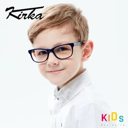 Kirka Glasses frame Kids Optical Lenses For Children Flexible Protective Kids Glasses Frames Eyeglasses For 6-12 Year TK4002
