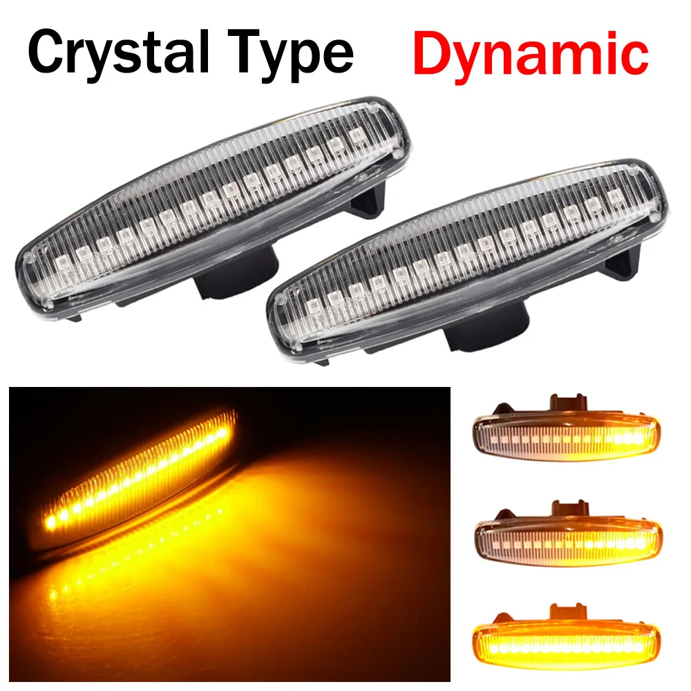 2pcs Dynamic LED Car Side Marker Lights Repeater Signal Lights For Infiniti EX35 EX37 FX30d FX35 FX37 FX50 G25 G35 G37 JX35 M25