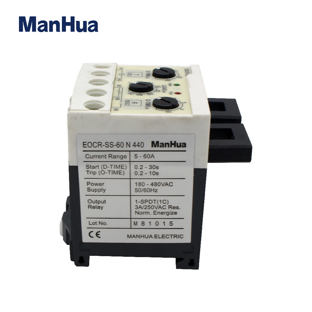 EOCR-SS-60 5-60A Overload Phase Loss Protection Relay Independently Adjustable Starting Trip Delay Electronic Overload Relay