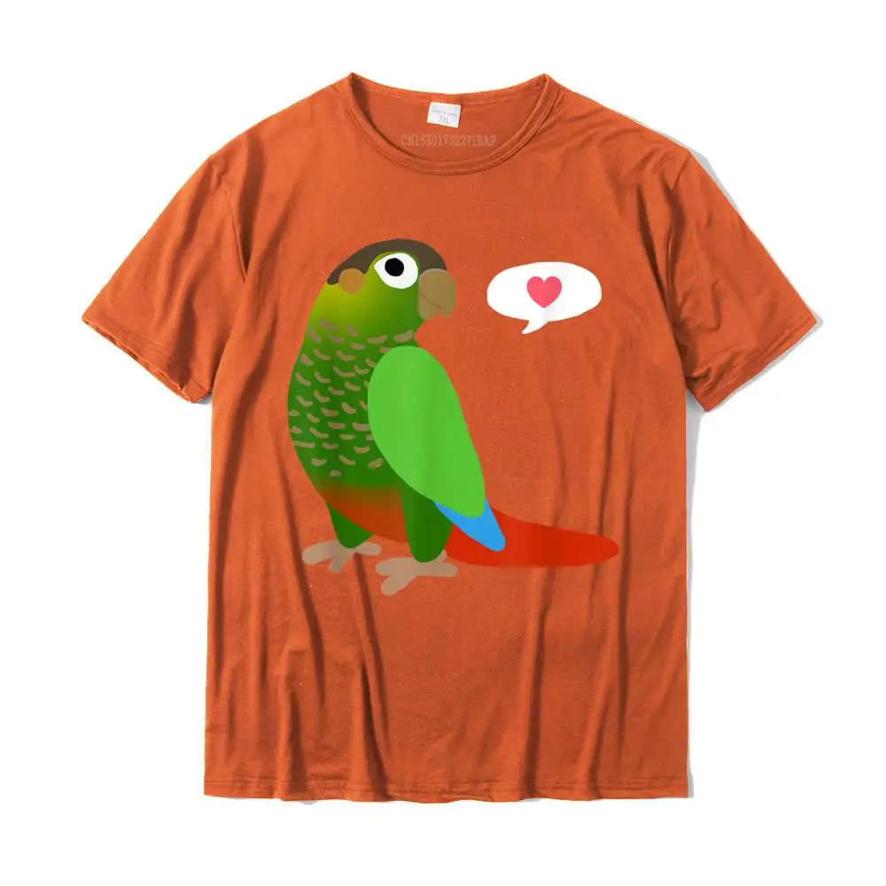 Engraçado bochecha verde conure com coração camisa papagaio pássaro amante camiseta kawaii legal t camisa nova vinda algodão masculino topo t-shirts