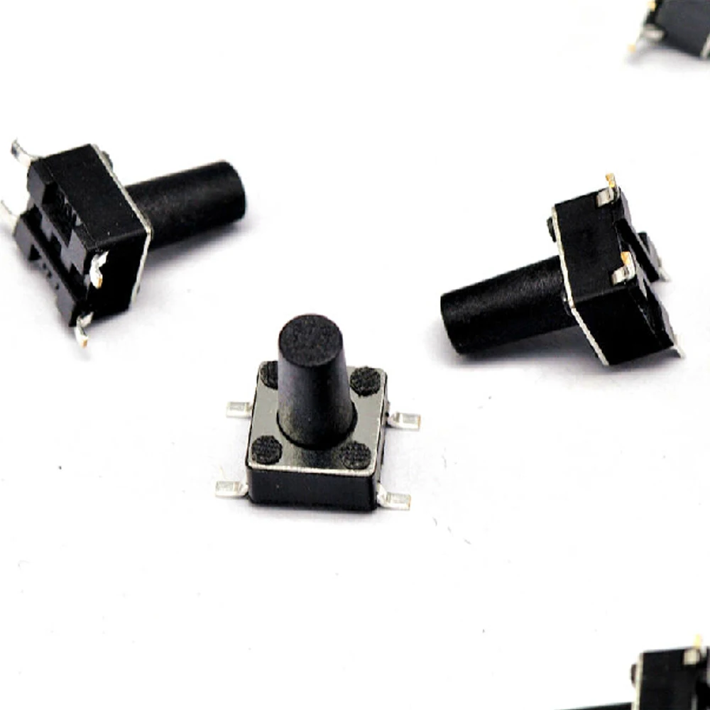 100 PCS 6*6*12~22 mm tact switch 4 pin Patch micro button switch Key switch Tactile Push Button Induction switch 6x6 series