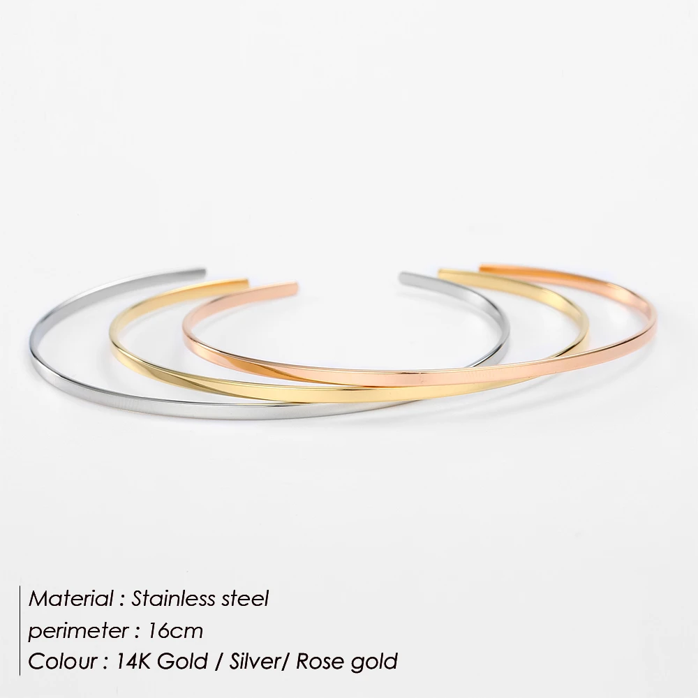 Bransoletki ze stali nierdzewnej eManco dla kobiet, modne bransoletki typu cuff, markowa biżuteria designerska. — zdjęcie 3