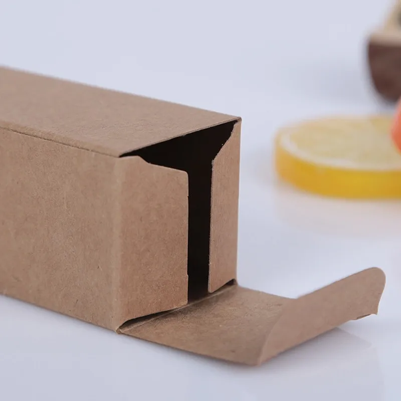 1000pc White Black Kraft Paper Tube Cardboard Boxes Essential oil bottle packaging box Blank Cosmetic Storage Box