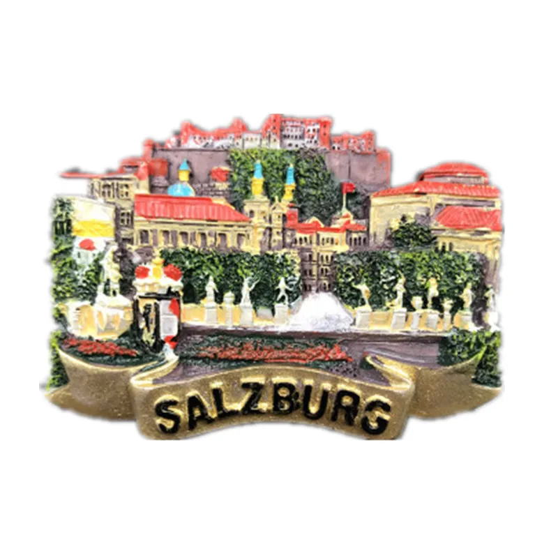 Salisburgo Austria - SET MAGNETI IN RESINA DI 3 - 3D MAGNETI SOUVENIR RARI - NUOVO - LOTTO 1