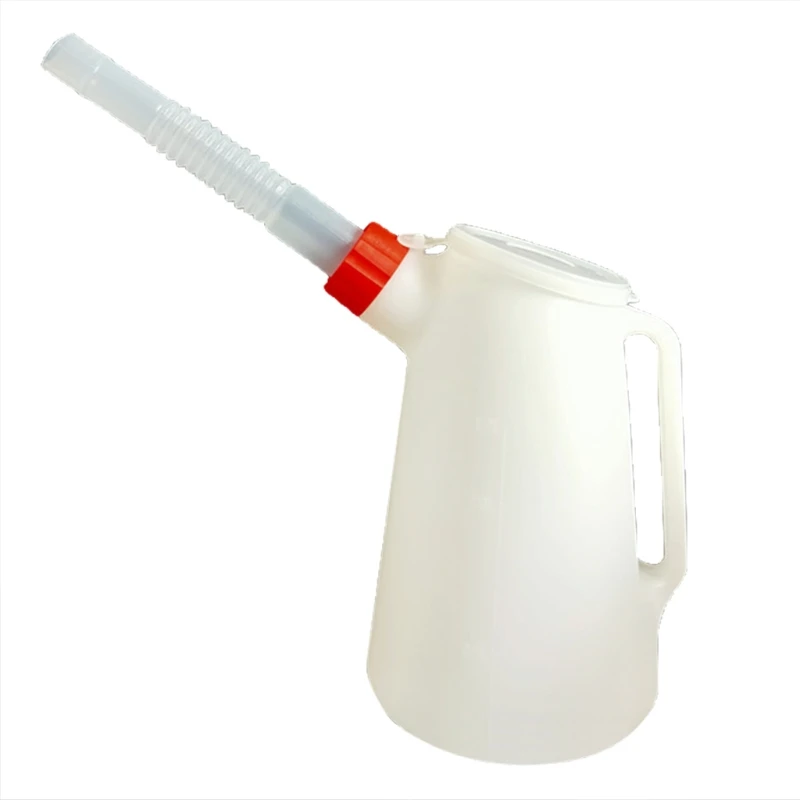 Translucent 5l Oil Dispenser with Automotive Oil Container Measuring Jug Oil Can Dispenser Bottle Enough for Fluids