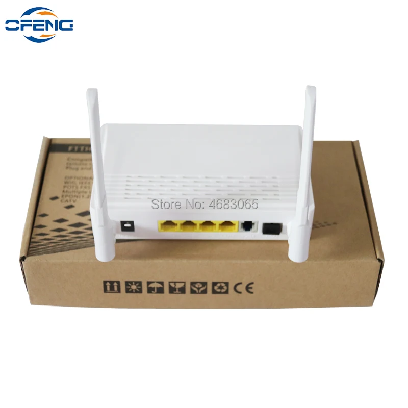 

XPON ONU wifi HUR3022XR Fiber Optic xpon Router SC UPC FTTH Xpon ONT 1GE+3FE+1VOIP+2.4G 5G+WIFI Used Without Power