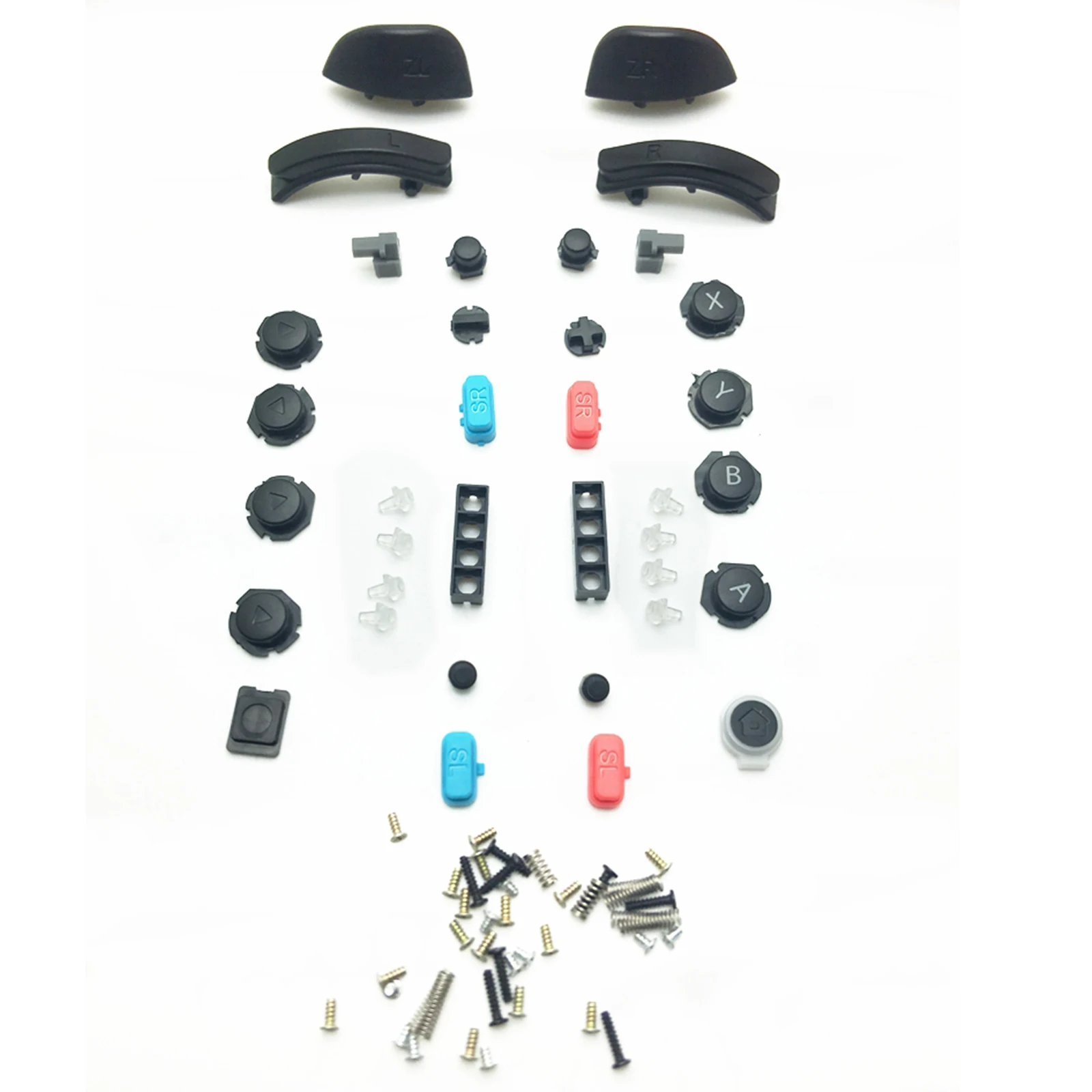 Reemplazo de mango completo A B X Y, botones, tornillos para Nintendo Switch NS Joy Con, controlador de juego, Botón izquierdo Y derecho, accesorios