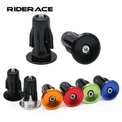 Bicycle Grip Handlebar End Cap Aluminium Alloy Lock MTB Mountain Cycling Handle Bar Grips End Plugs Black For Bike Accessories