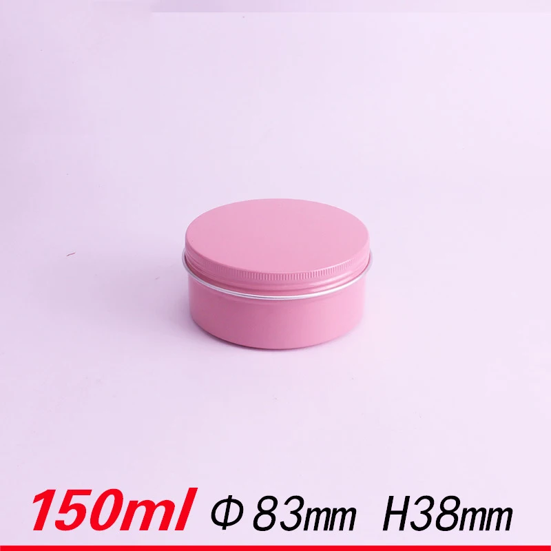 50PCS 60ml 100ml 150ml rosa aluminium gläser gewinde aluminium dosen Dosen verpackung haar wachs creme kosmetische aluminium boxs großhandel