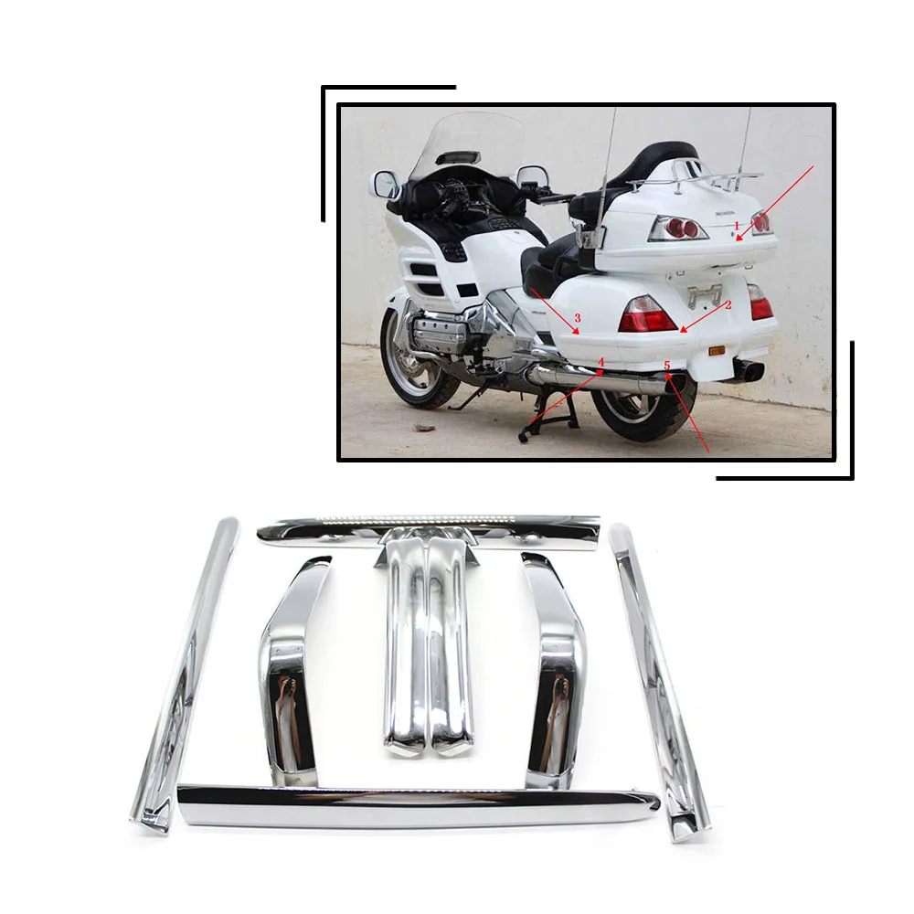 Motorcycle Chrome Fairing Saddlebag Light Accents For Honda Goldwing 1800 GL1800 2001-2011 02 03 04 05 06 07 08 09 10 Left righ