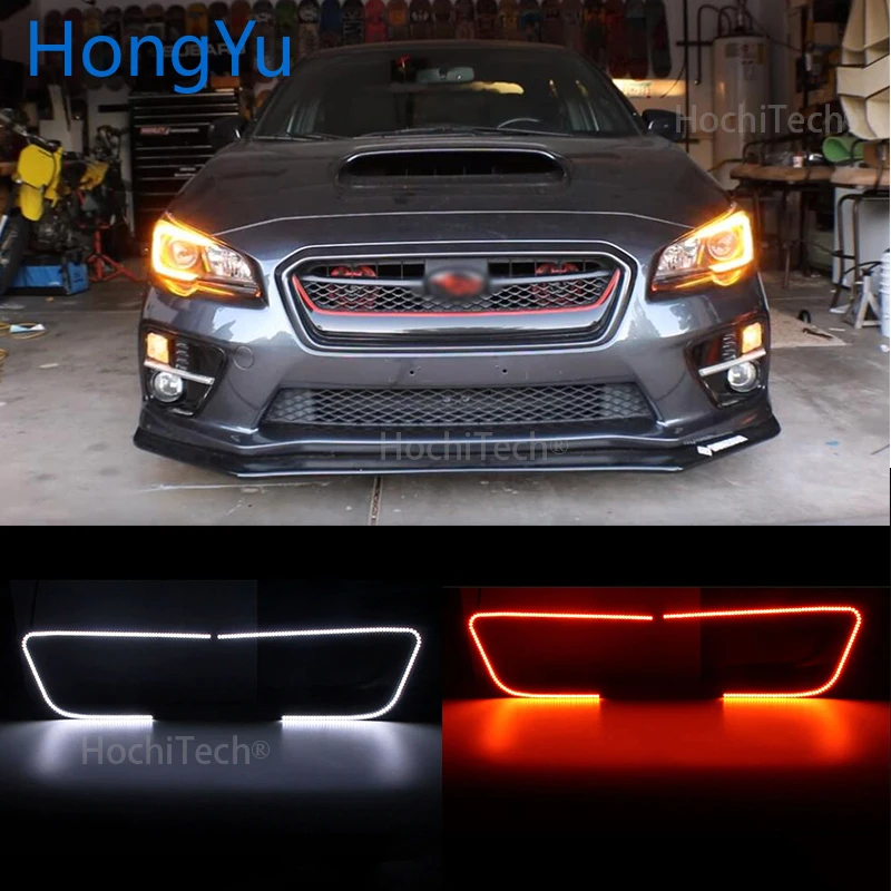 

LED Daytime Running Light For Subaru Legacy WRX STI 2015-201 White and Yellow Turn Signal Function Car DRL Fog Lamp Decoration