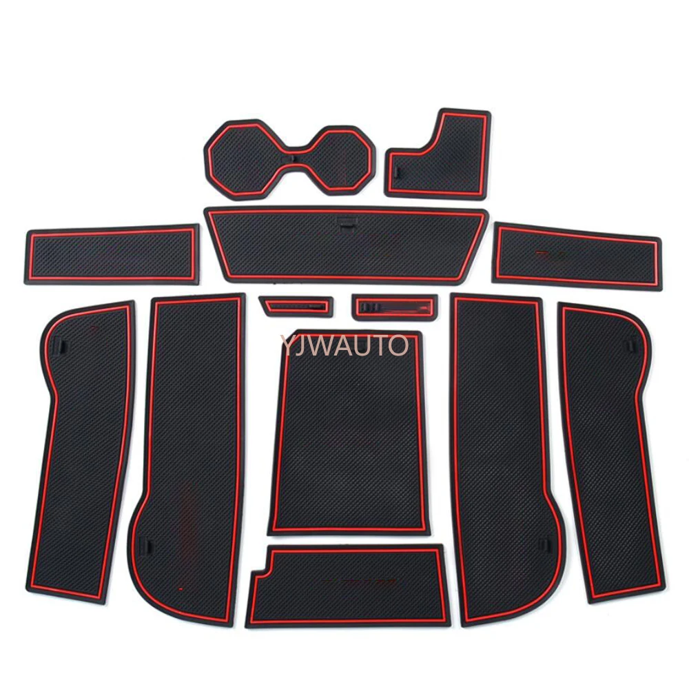 Door Slot Mat for VW T-CROSS Gate Groove Cushion Car Door Rubber Cup Holder Mats Anti-slip Carpets Position