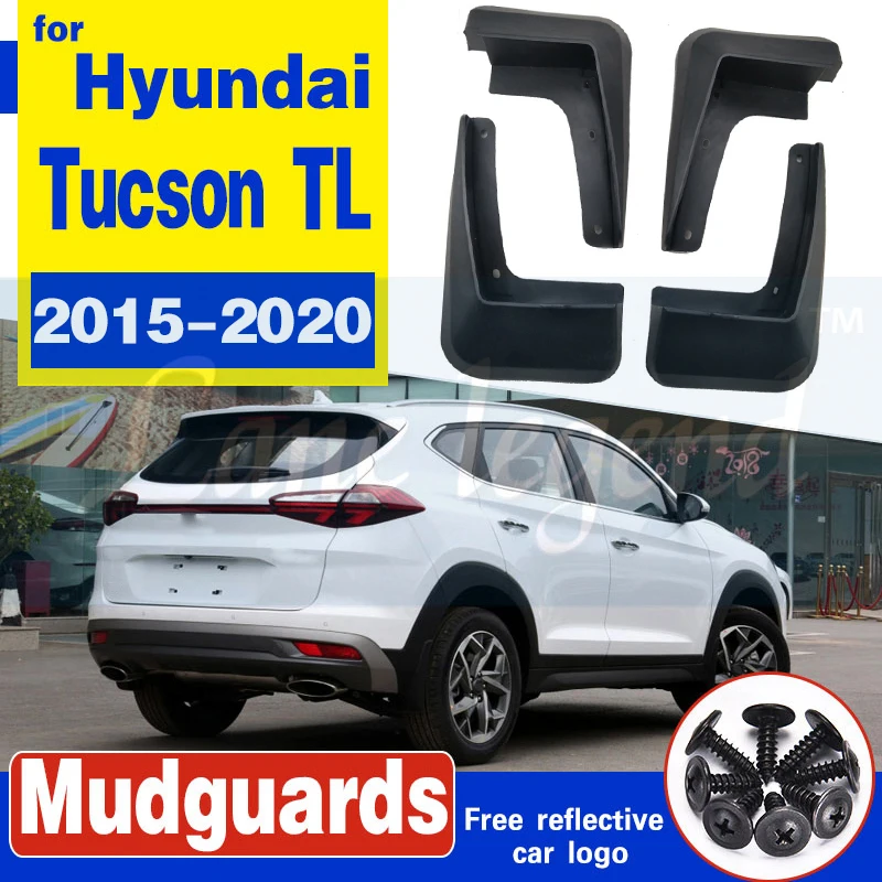 Set Molded Mud Flaps For Hyundai Tucson TL 2015 - 2020 Mudflap Splash Guards Mudguard Fender Front Rear 2016 2017 2018