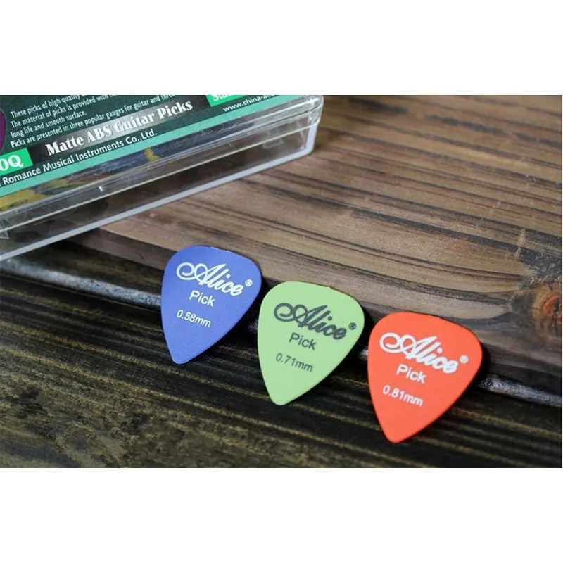 100 Stück Dünne 0,58 0,71 0,81 0,96 1,20 1,50MM Akustische und Elektrische Gitarrenplektren, Musikinstrumente-Teile, Plektrum-Zubehör – Detail 4