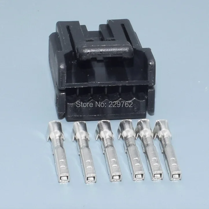 Shhworldsea 2/100Sets 6 pin 1.2mm car plastic housing plug auto wiring harness unsealed cable connector 175507-2