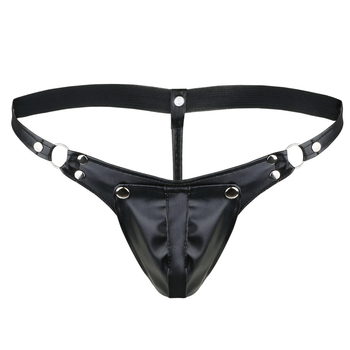 Mens Wetlook G-string Bikini Briefs Lingerie Exotic Bulge Pouch Latex Sexy Panties Jockstrap T-Back Penis Hole Thongs Underwear