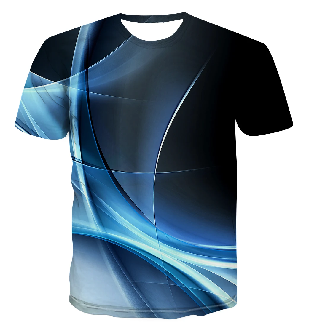 Fashion men\'s t-shirts With Abstract Three-dimensional graphic t shirts Summer Casual Breathable t-shirts with short sleeves Top