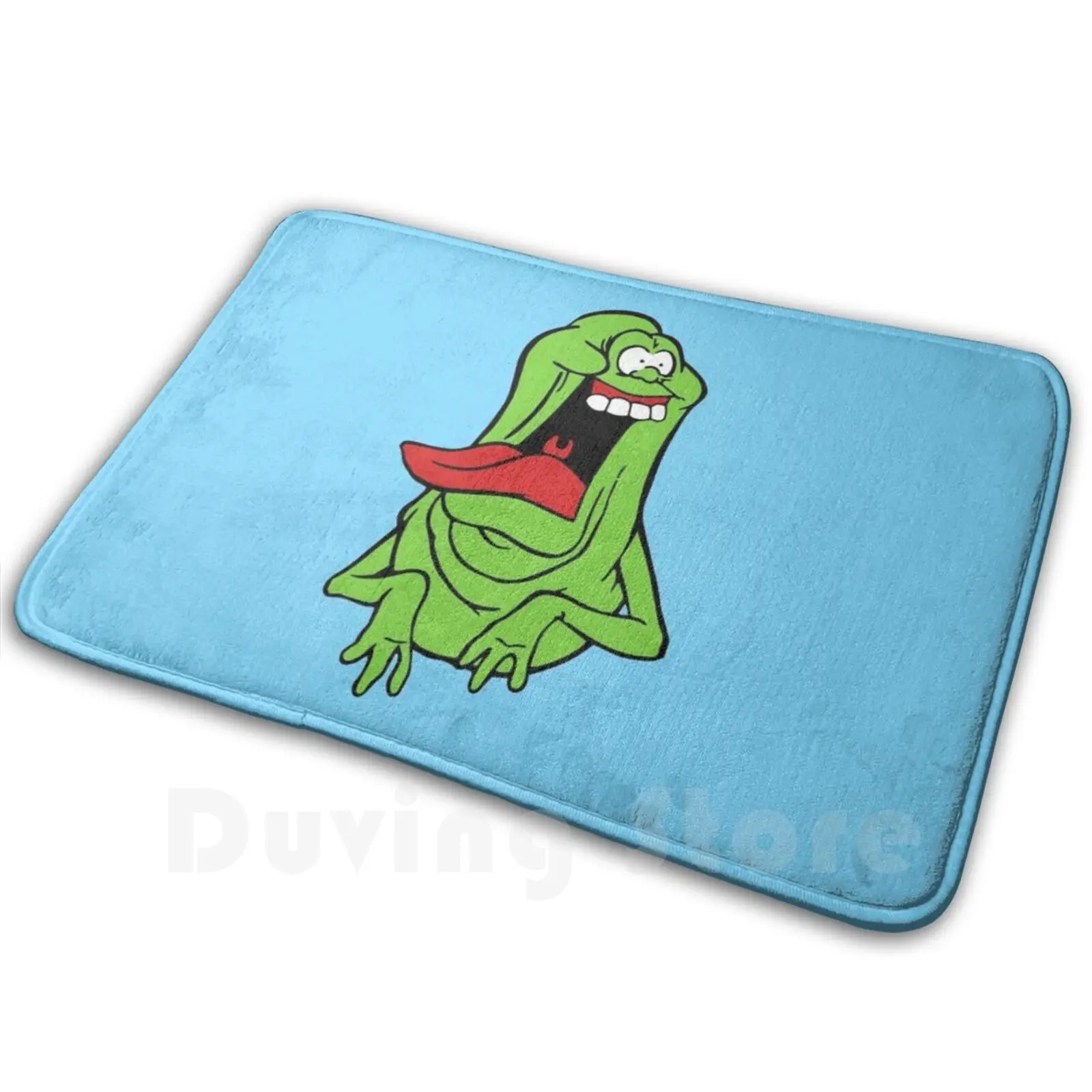 Slimer Ghostbusters Carpet Mat Rug Cushion Soft Non-Slip Slimer Ghostbusters Green Ghost Spooky Creepy Animated Animation