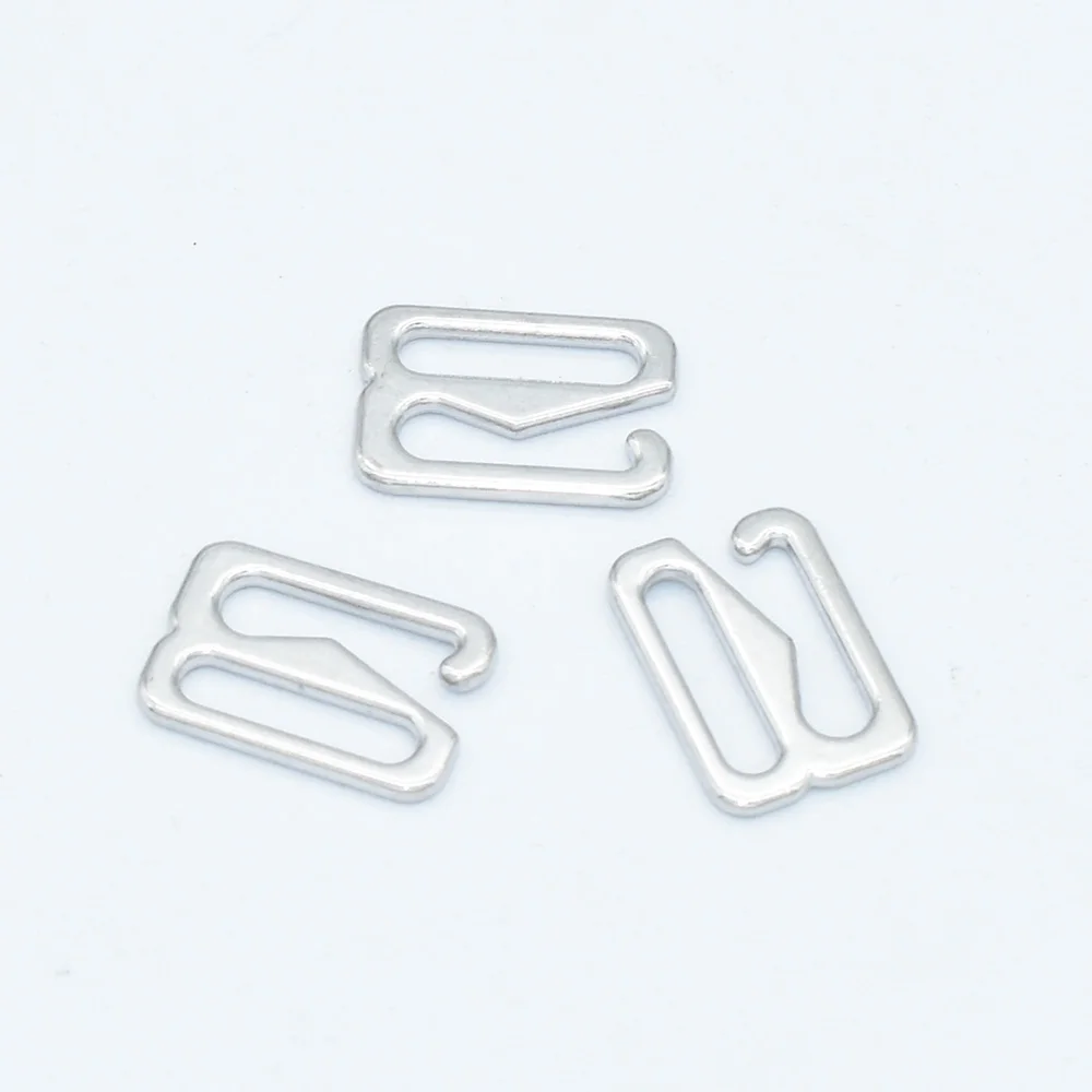 Sliver G hooks Bra Strap Slider Buckles Slide Hooks Adjusters Buckles For Swimwear or Bar Adjustment DIY Making 0.5\