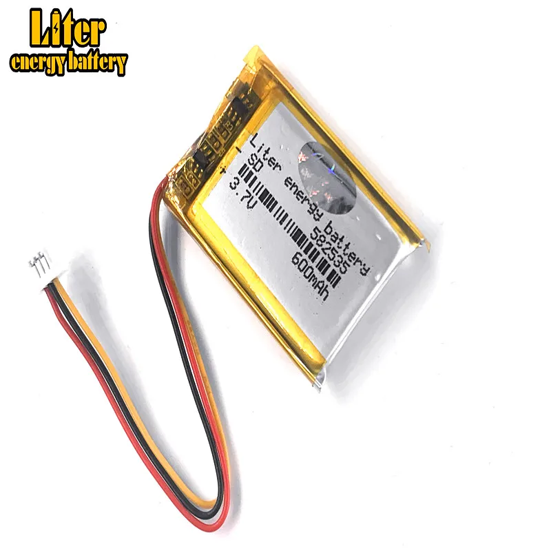 CE ROHS 582535 SP5 3.7V 600mAh Rechargeable li lithium polymer Battery For dvr navigation video recorder DVR cubex v50 hp f550g