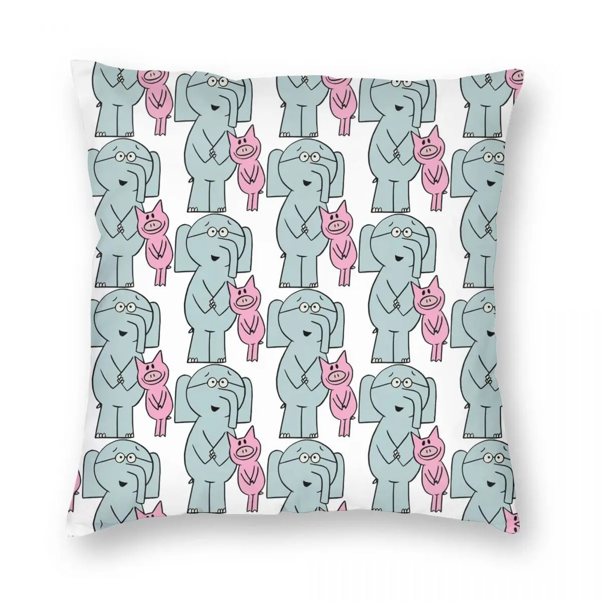 Elephant Piggie Gerald Pillowcase Polyester Linen Velvet Pattern Zip Decor Throw Pillow Case Home Cushion Cover