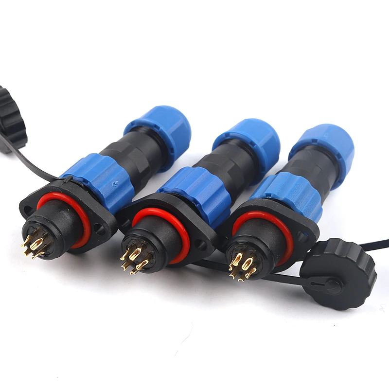 

IP68 SP13 Flange Type 1/2/3/4/5/6/7 Pin Waterproof Aviation Plug Cable Connectors Plug And Socket Connector