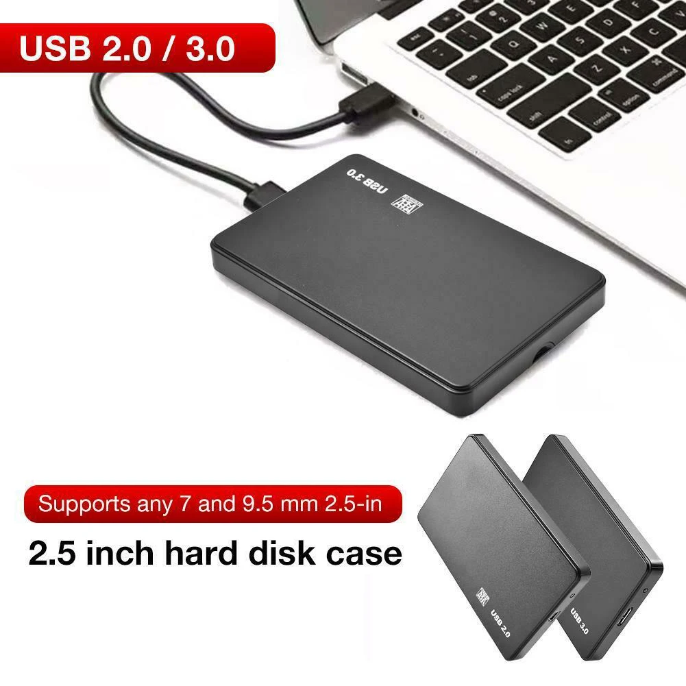 USB 3.0/2.0 5Gbps 2.5inch Portable SATA External Transmission Closure HDD Hard Enclosure Disk Case Box External Hard Disk for PC