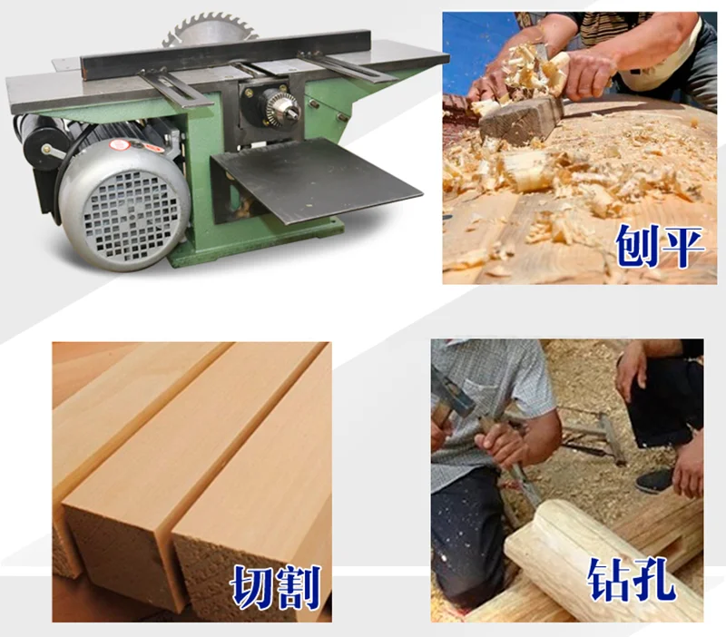 Jointer de aplainamento do benchtop de 6 / 8 Polegada com suporte resistente para a plaina da espessura do corte de madeira